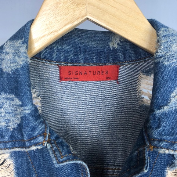 Signature8 Ripped/Distressed Denim Jacket - Picture 7 of 12